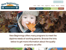 Tablet Screenshot of newbeginningsforkids.org